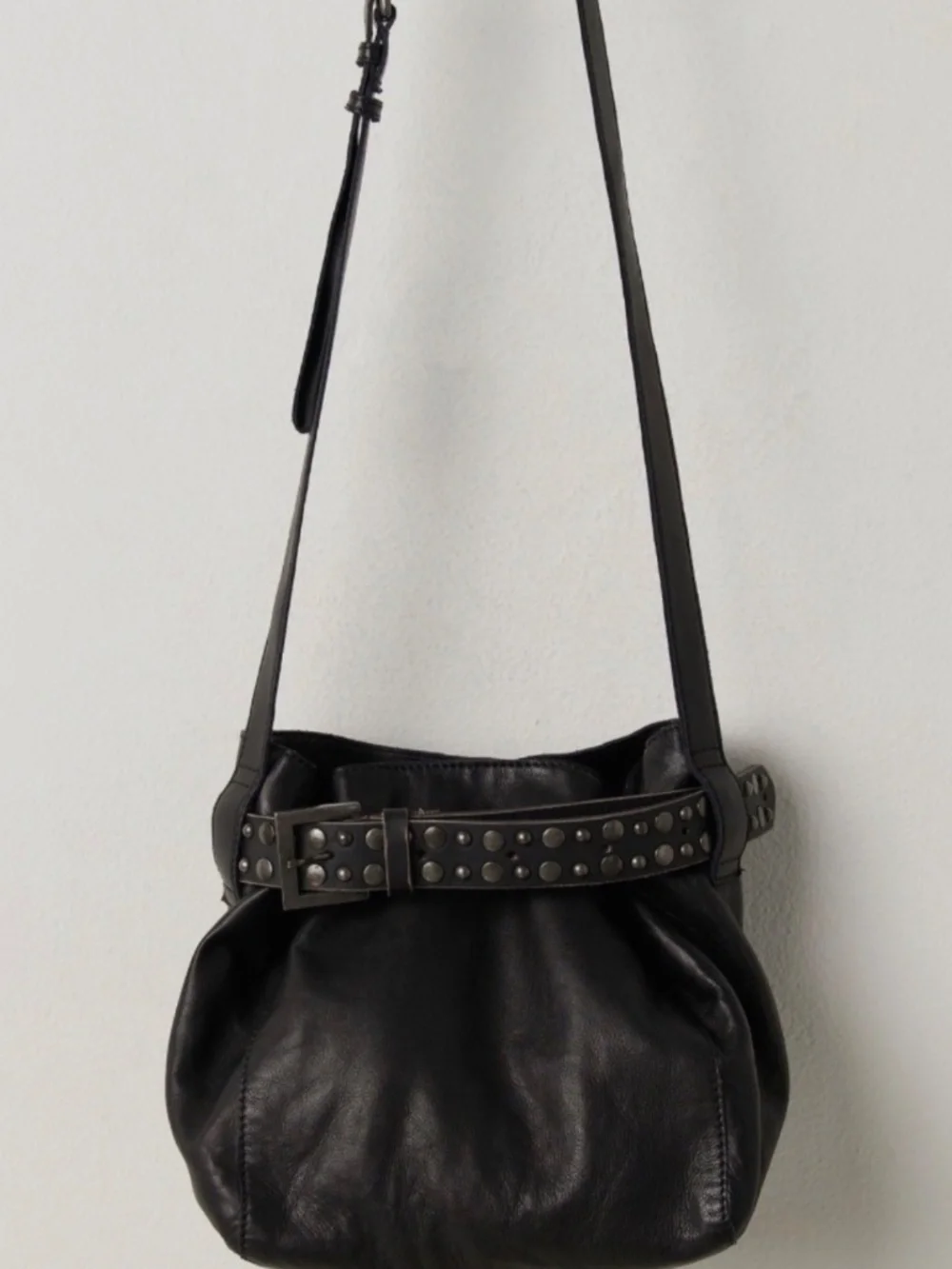 Free People┆Embellished Belt Bucked Bag┆Black┆307